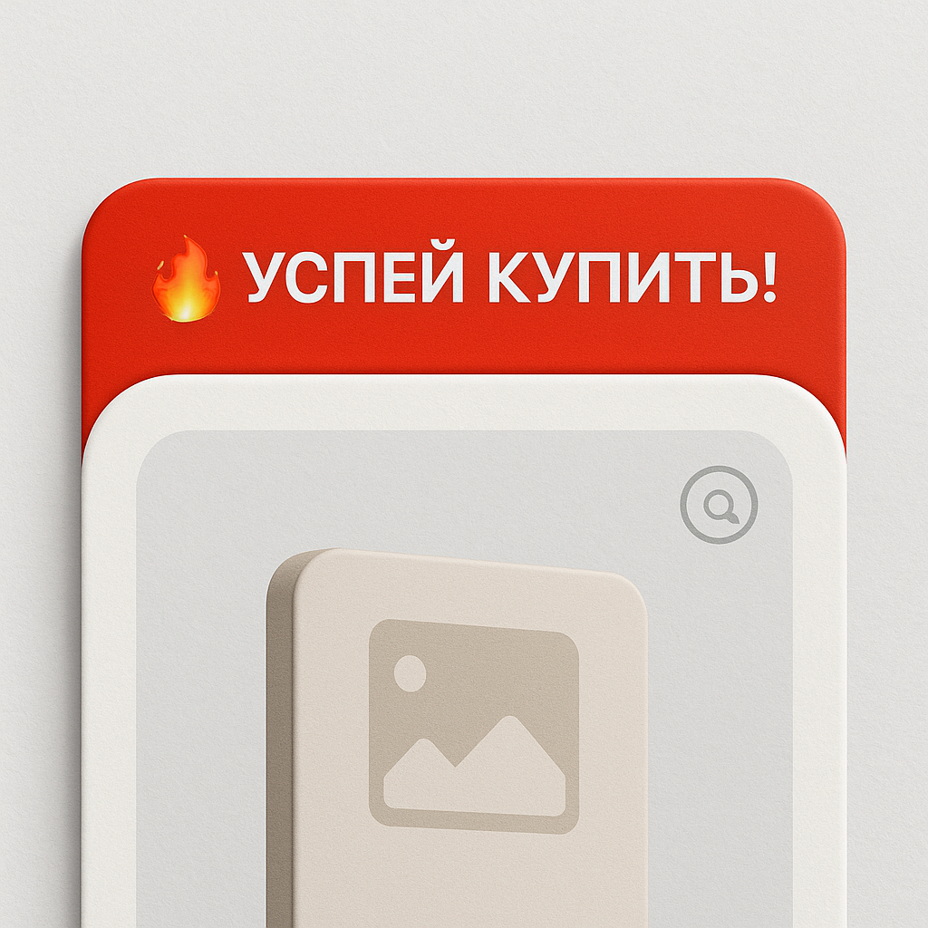 🔥 Плашка «Успей купить!» для карточки товара при низком остатке